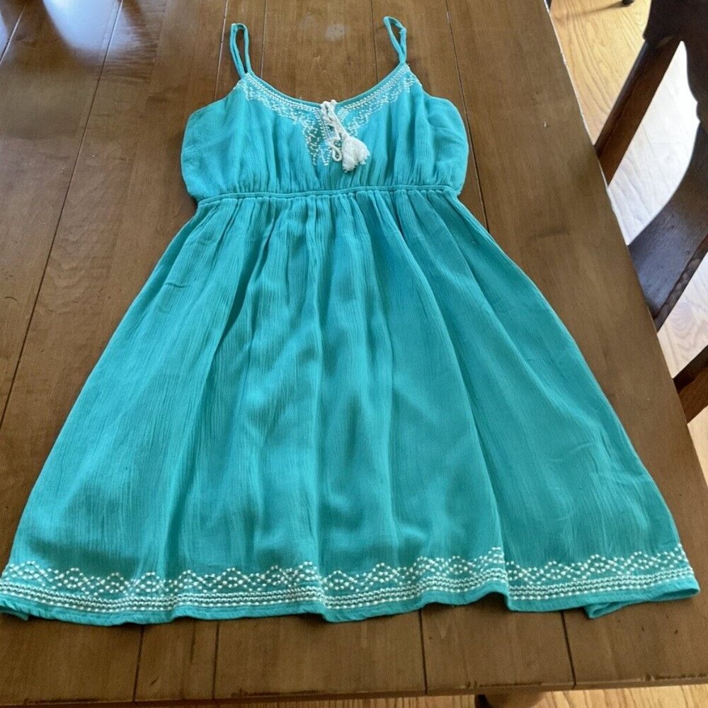 Junior's Entro size Large Blue Cover Up Dress w/adjustable straps NEW WITH TAGS